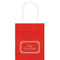 Your Text in Double Frame Mini Twisted Handled Bags