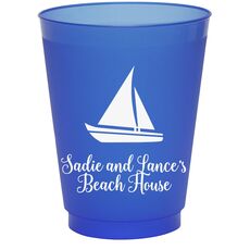 Cutter Sailboat Colored Shatterproof Cups