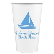 Cutter Sailboat Paper Coffee Cups