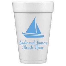 Cutter Sailboat Styrofoam Cups
