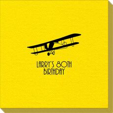 Vintage Plane Linen Like Napkins