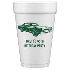 Muscle Car Styrofoam Cups