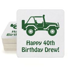 Four Wheel Drive Square Coasters