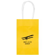 Vintage Plane Medium Twisted Handled Bags