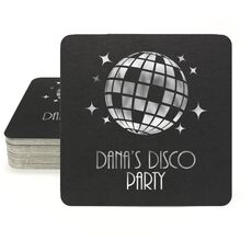 Disco Ball Square Coasters