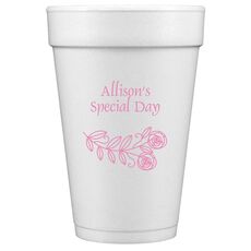 Rosie Posie Styrofoam Cups
