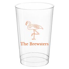 Flamingo Clear Plastic Cups