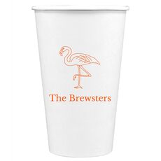 Flamingo Paper Coffee Cups