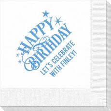 Happy Birthday with Stars Napkins