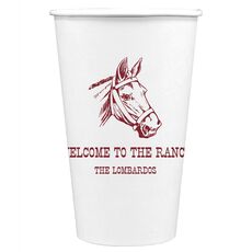 Outlined Horse Paper Coffee Cups