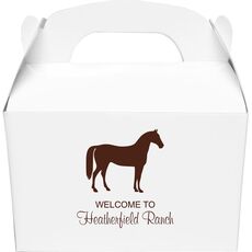 Horse Silhouette Gable Favor Boxes