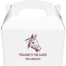 Outlined Horse Gable Favor Boxes