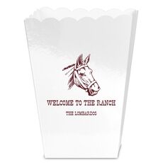 Outlined Horse Mini Popcorn Boxes