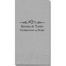 Two Hearts on a Vine Guest Towels