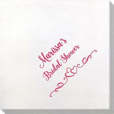 Two Hearts on a Vine Bamboo Luxe Napkins