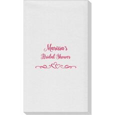 Two Hearts on a Vine Linen Like Guest Towels