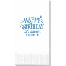 Happy Birthday with Stars Guest Towels