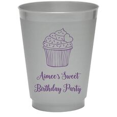 Sprinkled Cupcake Colored Shatterproof Cups