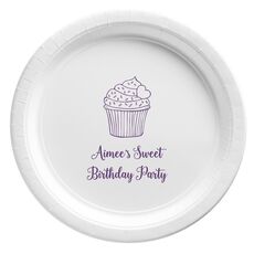 Sprinkled Cupcake Paper Plates