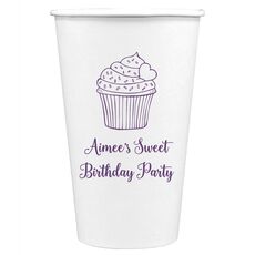 Sprinkled Cupcake Paper Coffee Cups