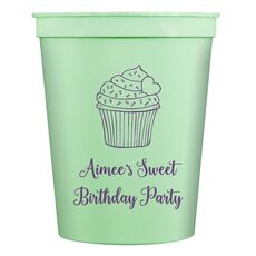 Sprinkled Cupcake Stadium Cups