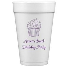 Sprinkled Cupcake Styrofoam Cups