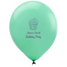 Sprinkled Cupcake Latex Balloons