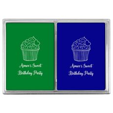 Sprinkled Cupcake Double Deck Playing Cards