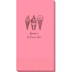 Ice Cream Cone Trio Guest Towels