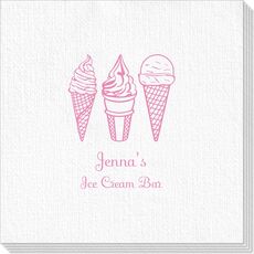Ice Cream Cone Trio Deville Napkins
