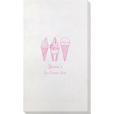 Ice Cream Cone Trio Bamboo Luxe Guest Towels