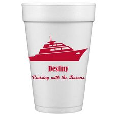 Silhouette Yacht Styrofoam Cups