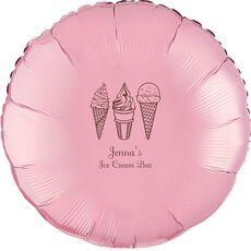 Ice Cream Cone Trio Mylar Balloons