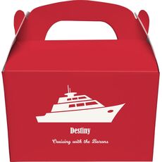 Silhouette Yacht Gable Favor Boxes