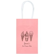 Ice Cream Cone Trio Medium Twisted Handled Bags