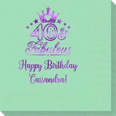 40 & Fabulous Crown Napkins