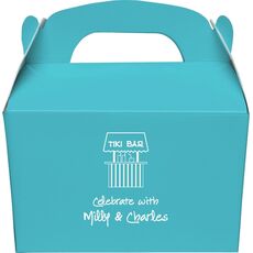 Tiki Bar Gable Favor Boxes