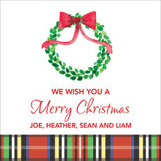 Best Holiday Plaid Gift Stickers