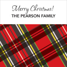 Red Tartan Gift Stickers