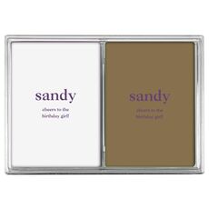 Design Your Own Big Name with Text Double Deck Playing Cards