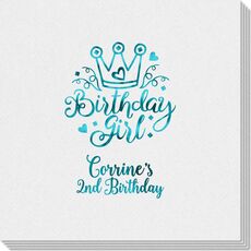 Birthday Girl Linen Like Napkins