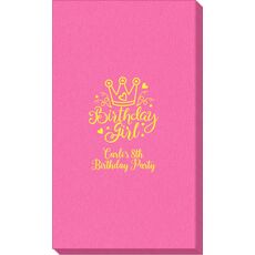 Birthday Girl Linen Like Guest Towels