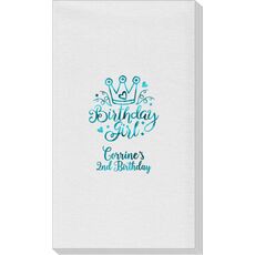 Birthday Girl Linen Like Guest Towels