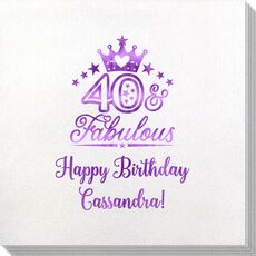 40 & Fabulous Crown Bamboo Luxe Napkins