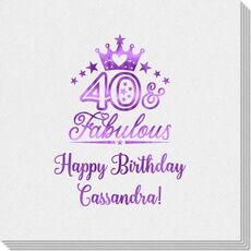 40 & Fabulous Crown Linen Like Napkins