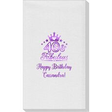 40 & Fabulous Crown Linen Like Guest Towels