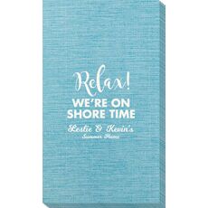 Relax We're On Shore Time Bamboo Luxe Guest Towels