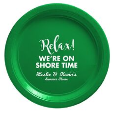 Relax We're On Shore Time Paper Plates
