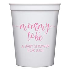 Mommy to Be Stadium Cups
