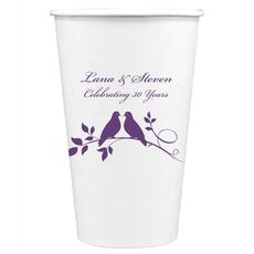 Birds on a Branch Paper Coffee Cups